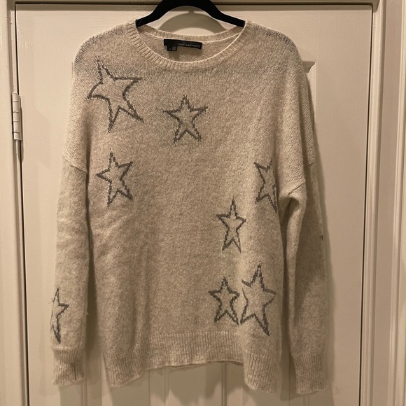 360cashmere Metallic Silver Star Sweater - Picture 3 of 13
